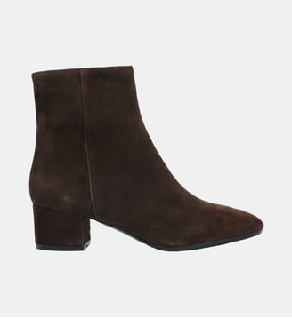 Boots parme - cuir velours - Manfield - Marron