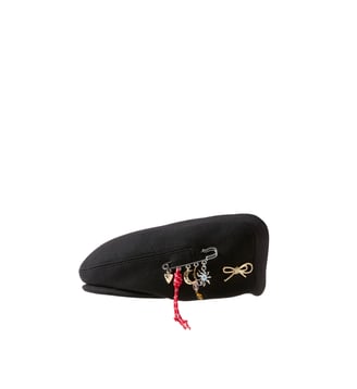 Béret lainage broche métallique - Claudie Pierlot - Noir