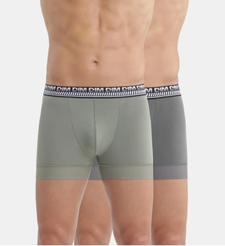 Lot de 2 Boxers Coton 3D Flex Stay and Fit - Dim - Gris