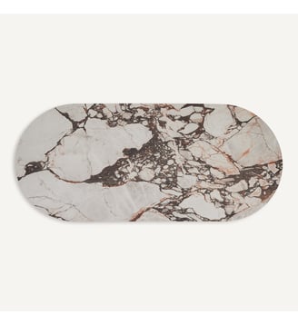 Plateau de table ovale en céramique L220 cm - AM.PM - Céramique marbre brique