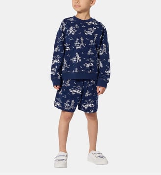 Sweat en molleton - Kenzo Kids - Medieval blue