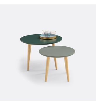 Lot de 2 tables basses gigognes - La Redoute Interieurs - Vert