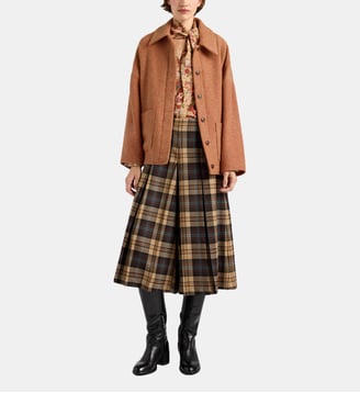 Manteau umi en laine bouclée - Momonì - Rouge
