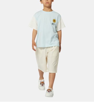 Bermuda en coton uni - Kenzo Kids - Pale trench