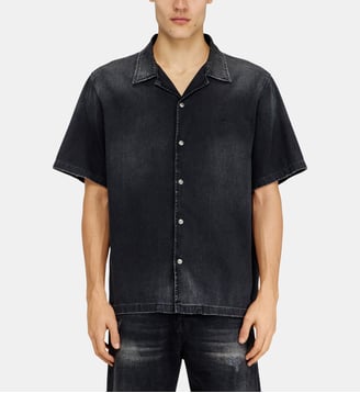 Chemise à manches courtes en denim - Diesel - Noir