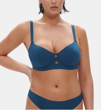 Haut de maillot de bain avec armatures - Bleu mystère - Simone Pérèle - Bleu