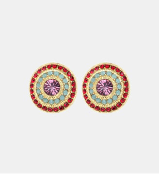 Clips ronds   - Traviata - Satellite - Vert et rose
