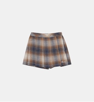 Jupe-short à motif carreaux - Amiri - Beige naturel