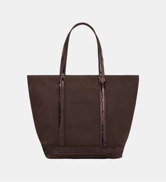 Cabas M Zippé en Cuir - Vanessa Bruno - Chocolat