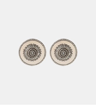 Boucles d'oreilles clips   - Farah - Satellite - Argenté