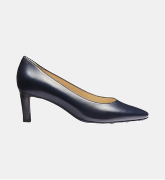 Escarpin paris - cuir lisse - Manfield - Bleu marine