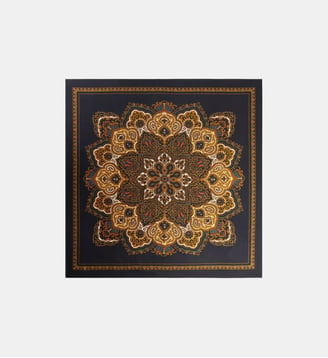 Foulard en soie à imprimé bandana - Sandro - Noir ocre