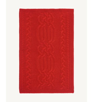 Snood cachemire femme maille torsadée - Bompard - Rouge quarante