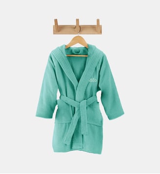 Peignoir enfant personnalisé 350g/m2 - La Redoute Interieurs - Bleu baltique