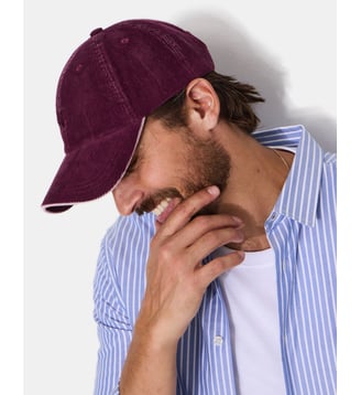 Casquette en coton ELVET WASHED - Chevignon - Bordeaux