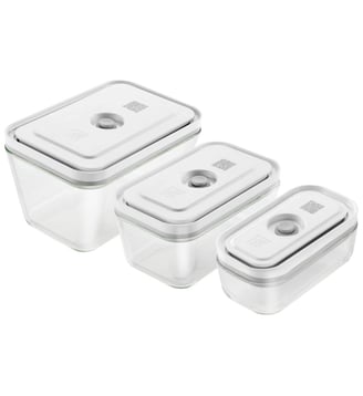 Set de 3 boîtes sous vide verre rectangulaire - Zwilling - Blanc