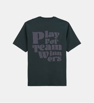 T-shirt col rond en jersey de coton imprimé dos - Serge Blanco - Gris anthracite