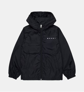 Veste coupe-vent avec logo imprimé - Marni - Noir
