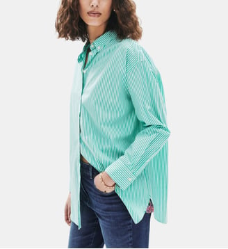 Chemise cbrendita - Motif rayures - Coupe droite - Caroll - Vert menthe