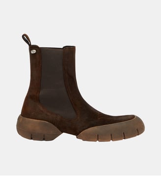 D-Mathieu - Bottines en suède avec semelle en caoutchouc - Diesel - Marron