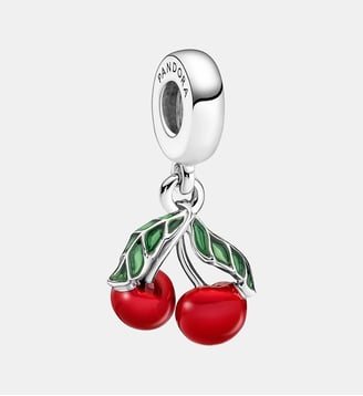 Charm Pendant Fruit Cerise Asymétrique - Pandora - Argenté