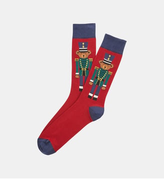 Chaussettes en coton - Teddy Casse-noisette Bordeaux - Arthur - Bordeaux