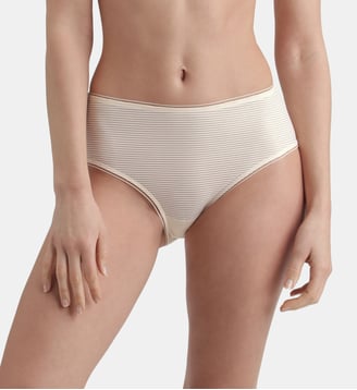 Culotte taille haute à rayures Dim x IDLF, - Dim - Beige clair