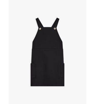 robe salopette en molleton de coton noir - Agnès b. - Noir