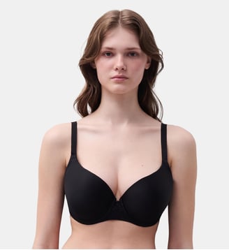Soutien-gorge coques emboîtant maille douce - Chantelle - Noir