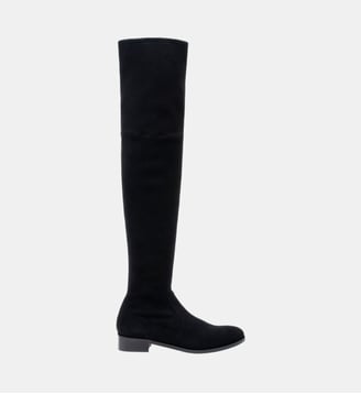 Gloria - Cuissardes En Cuir Veau Stretch Noir - Parallèle - Noir