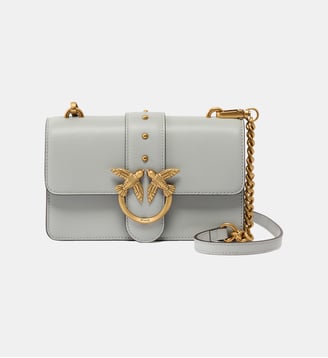 Petit sac à bandoulière love bag one en cuir - Pinko - Gris