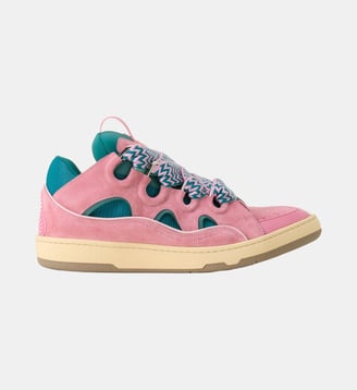 Sneakers Curb En Cuir - Lanvin - Rose et vert