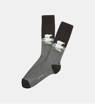 Chaussettes en coton - Pôle position Gris - Arthur - Noir