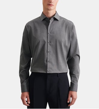 Chemise d'affaires 1/1 Shaped Col Kent - Seidensticker - Gris
