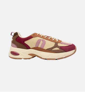 Baskets basses Maé - Odaje - Bordeaux beige rose