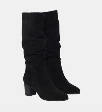 Bottes en cuir velours - TINA - Gerard Darel - Noir