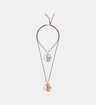 Double collier poisson - Maje - Doré