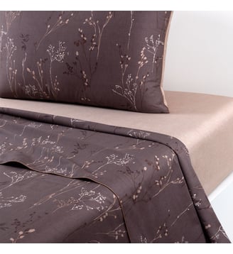 Drap plat en satin de coton - Boss Home - A motif