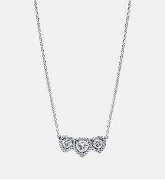 Collier Trilogie de Cœurs Halo - Pandora - Argenté