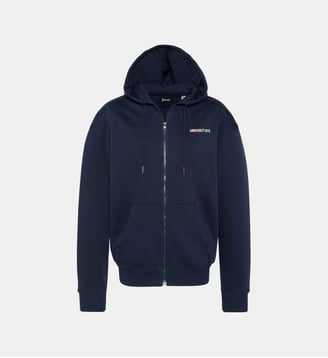 Sweatshirt zippé à capuche - Schott - Marine