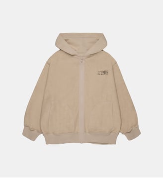 Sweat zippé avec logo - MM6 Maison Margiela - Chameau chaud