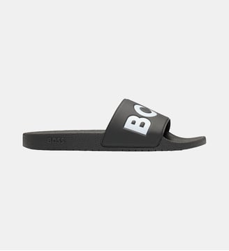 Mules plates siglées - BOSS - Noir