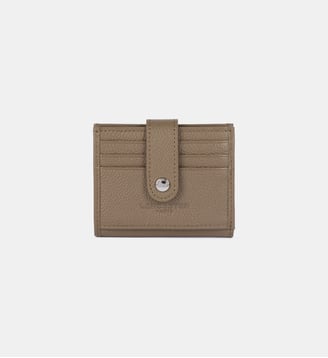 Porte-cartes signature en cuir - Lancaster - Sable foncé