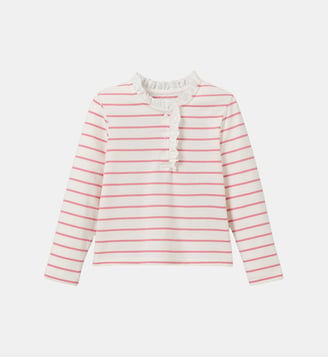 T-shirt  en coton biologique - Collection Junior - Cyrillus - Rayure rose