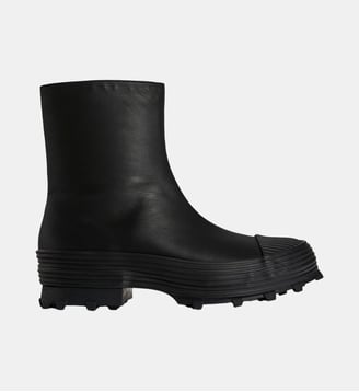 Bottines Traktori cuir - Camperlab - Noir
