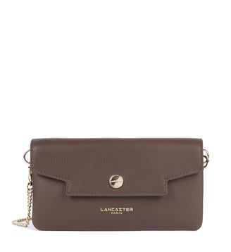 Petite pochette Mademoiselle Grace en cuir - Lancaster - Marron