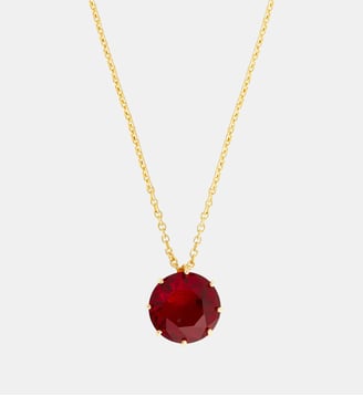 Collier sautoir pierre ronde La Diamantine rouge grenat - Les Néréides - Rouge