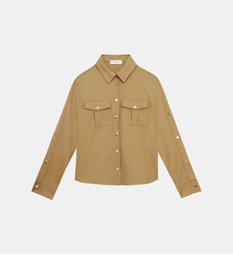 Chemise uni CLEVIA - La Petite Etoile - Camel