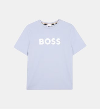 Tee-shirt manches courtes - BOSS Kidswear - Bleu délavé