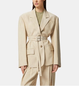 Blazer oversize en toile texturée - Pinko - Multicolore